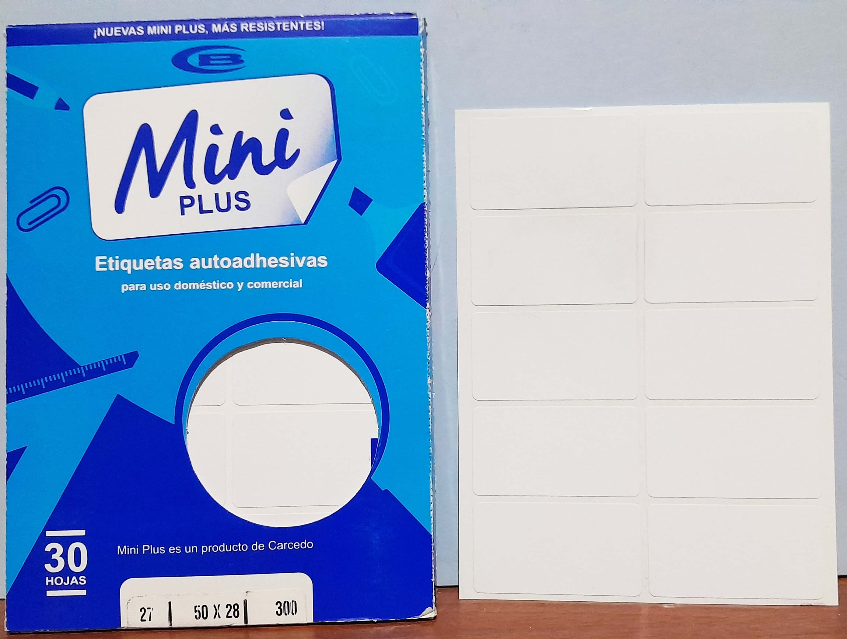 ETIQUETA MINI xCAJA MOD27 50X28MM