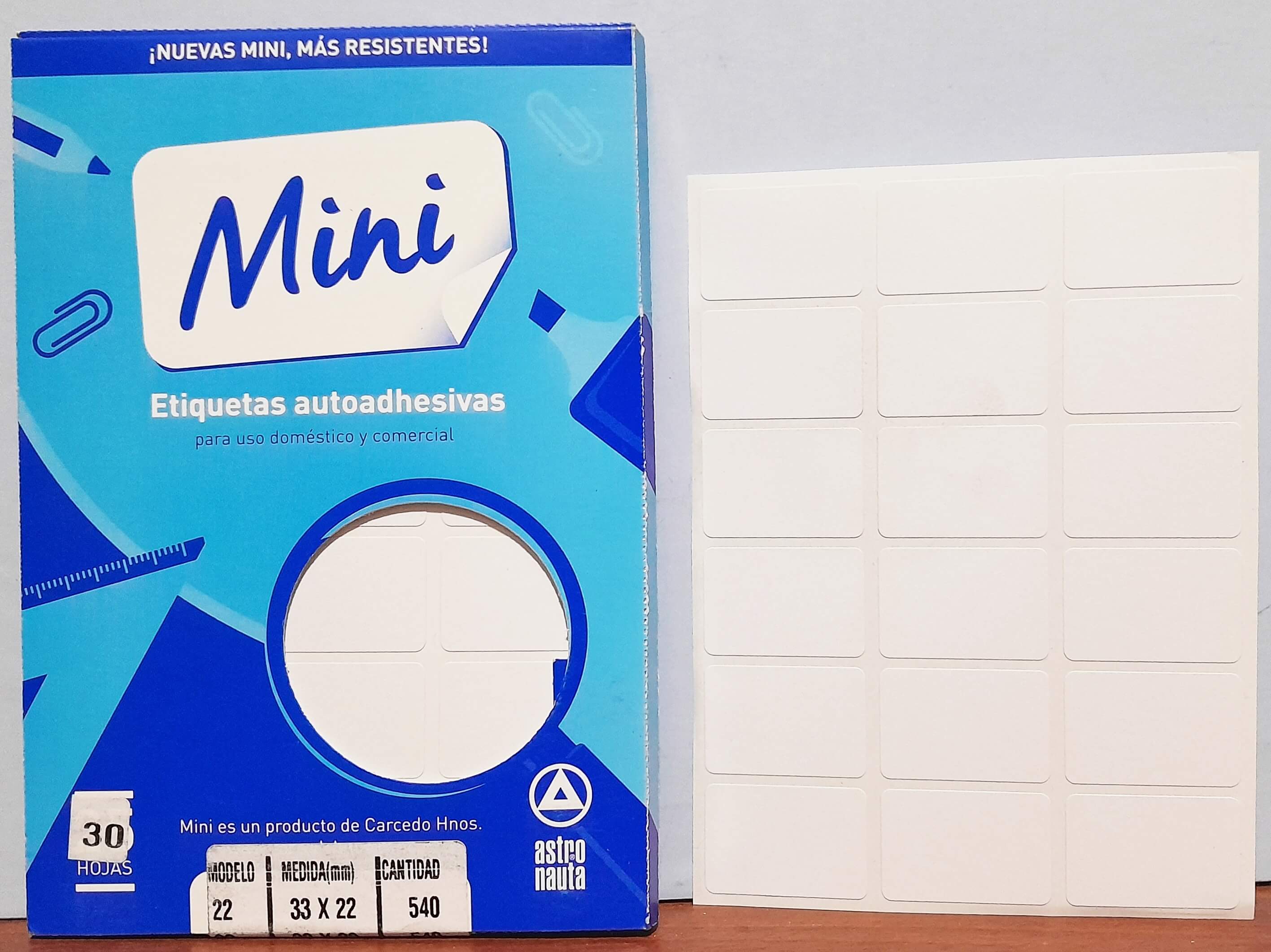 ETIQUETA MINI xCAJA MOD22 33X22MM
