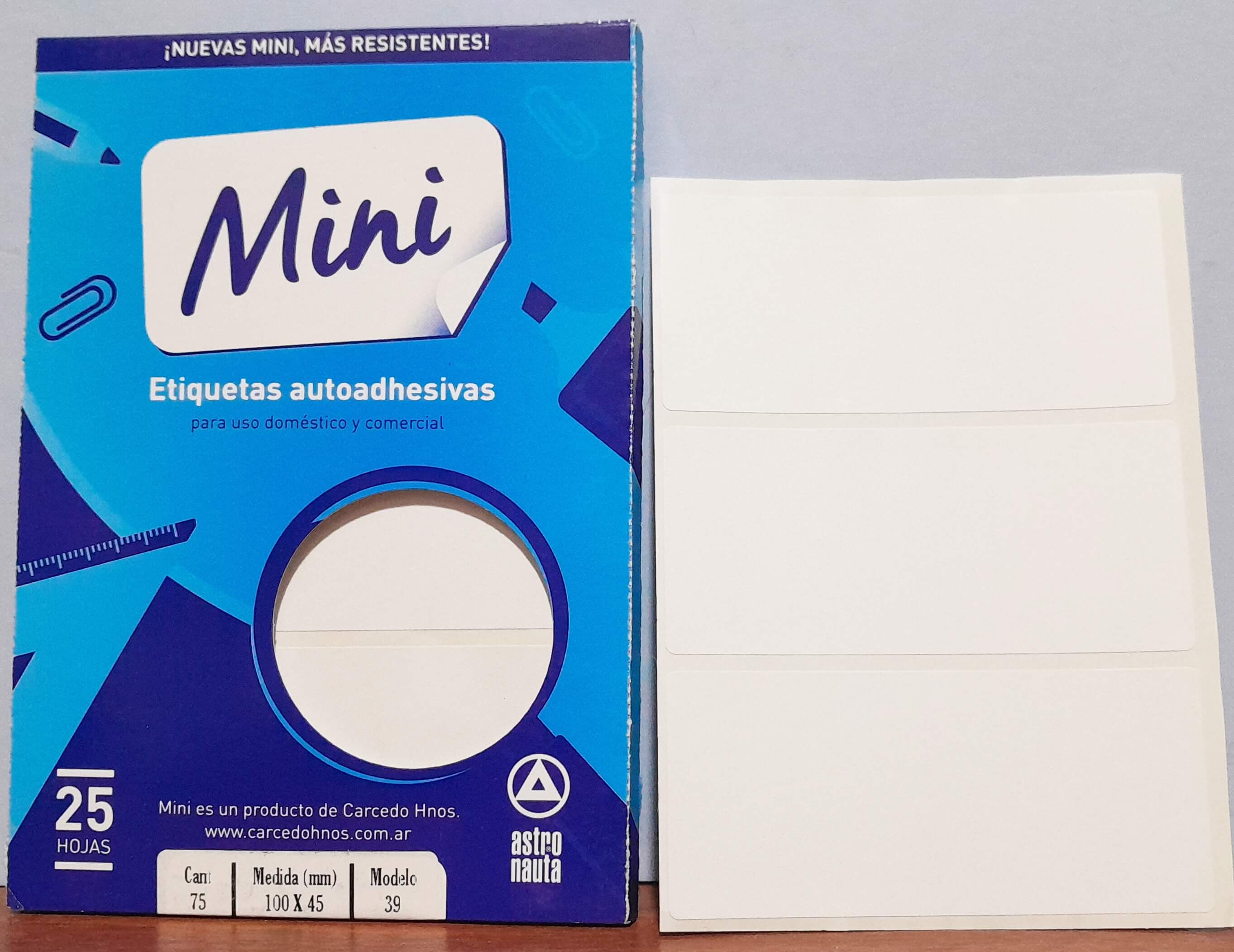 ETIQUETA MINI xCAJA MOD75 100X45MM