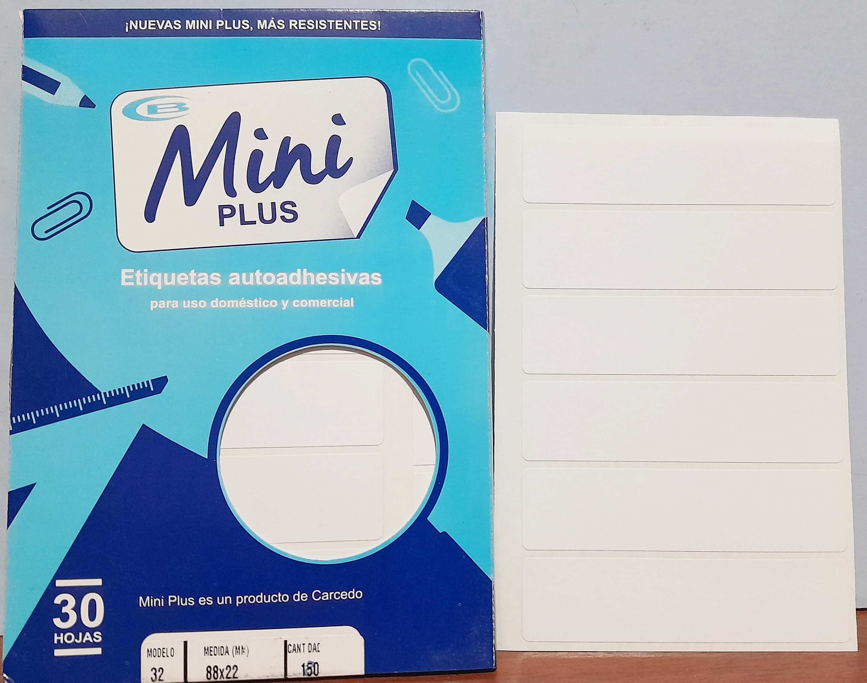 ETIQUETA MINI xCAJA MOD32 88X22MM