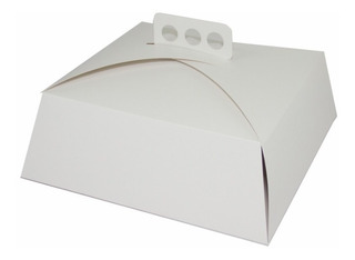 CAJA 17 DE TORTA MALETIN BLANCA 27x27x12