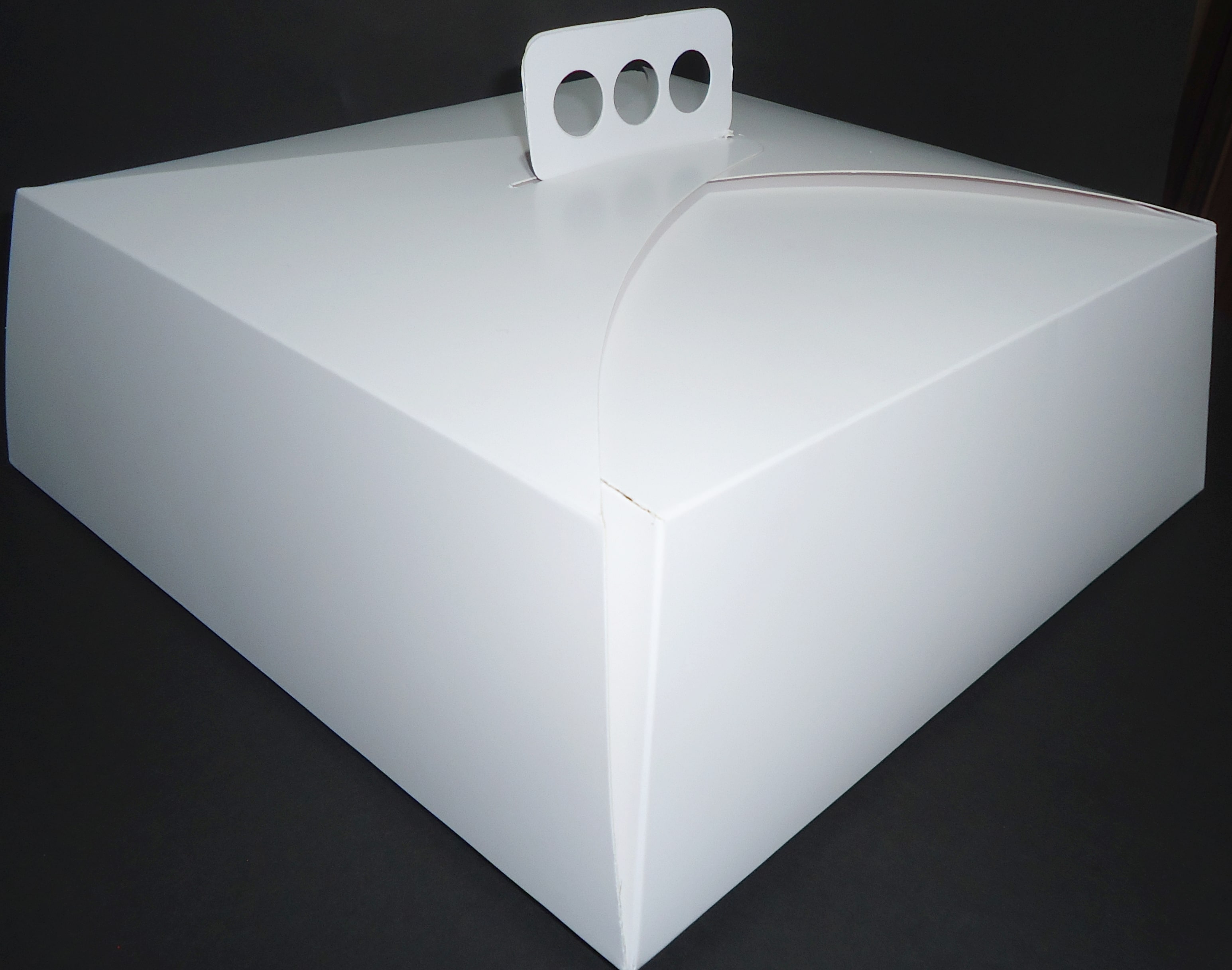 CAJA 18 DE TORTA MALETIN BLANCA 30x30x12