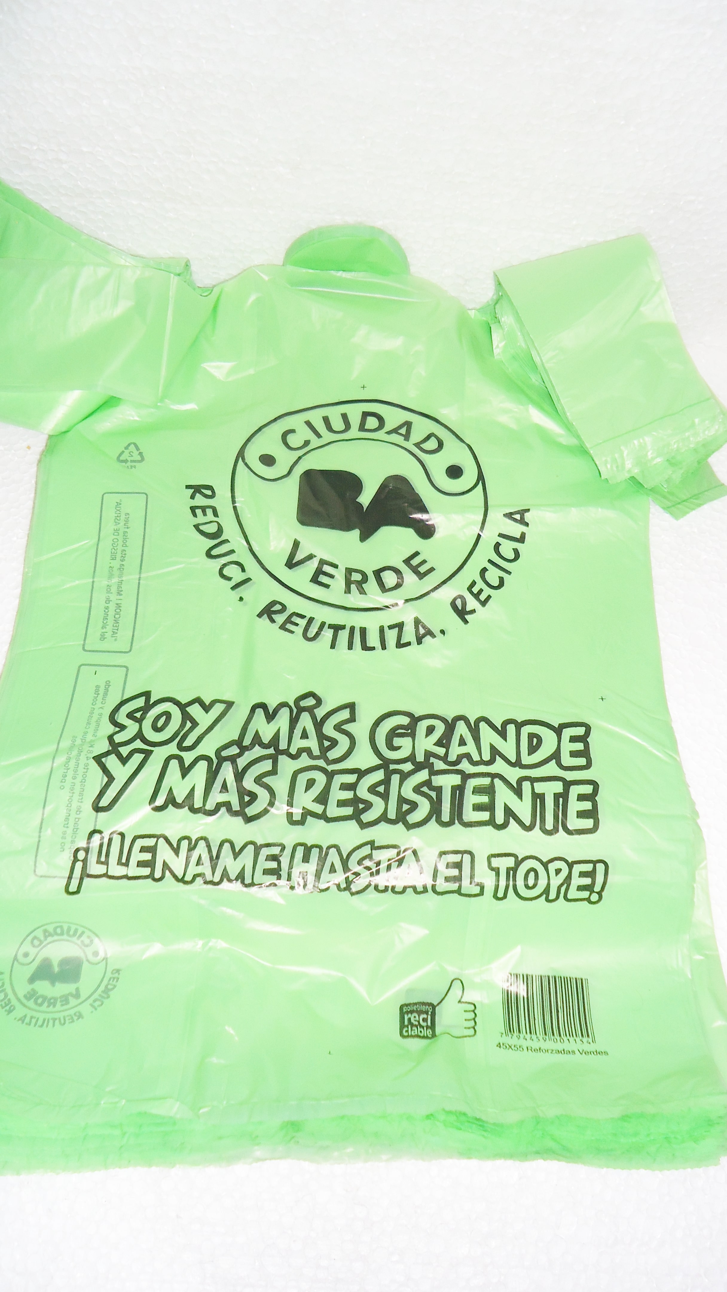BOLSA CAMISETA A/D 45X55 CIUDAD VERDx100