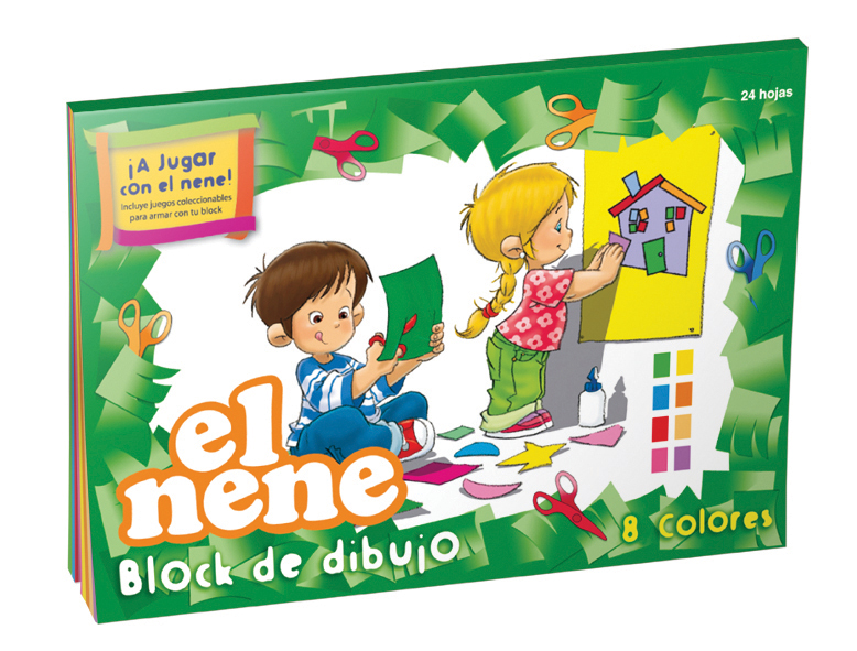 BLOCK DE DIBUJO COLOR EL NENE X 24