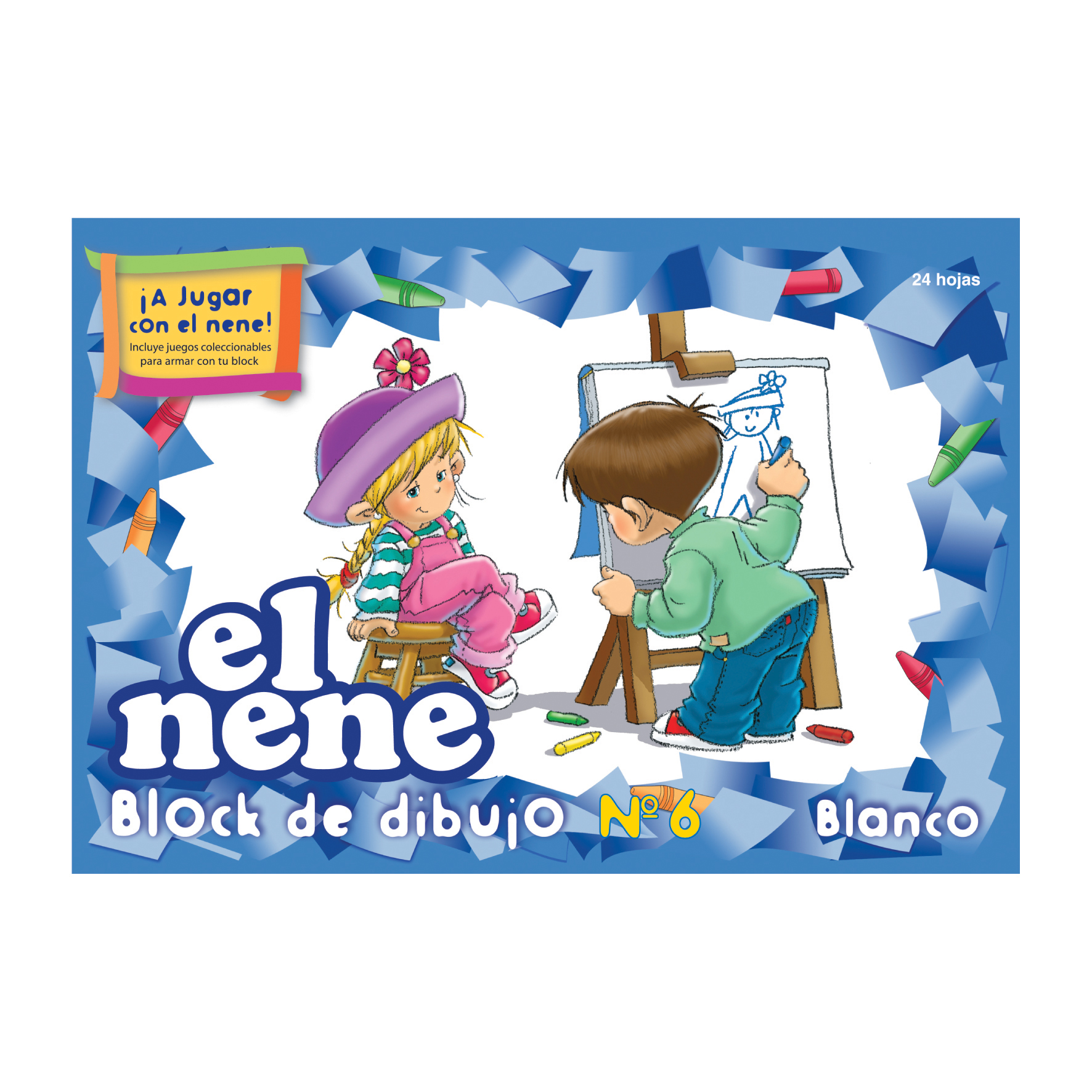 BLOCK DE DIBUJO Nº6 EL NENE BLANCO x24