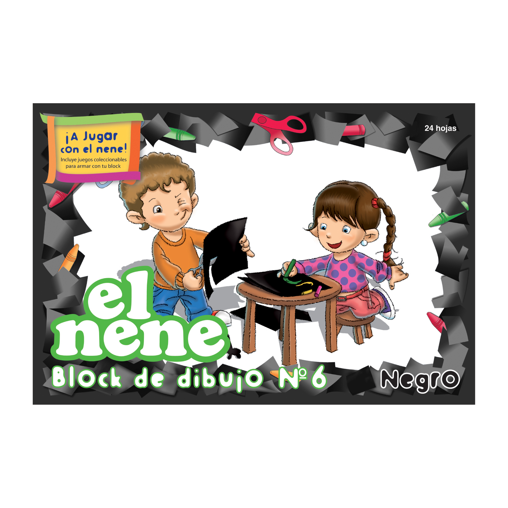 BLOCK DE DIBUJO Nº6 EL NENE NEGRO X24