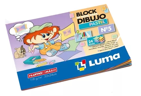 BLOCK DE DIBUJO COLOR PASTEL LUMA X24