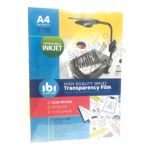 PAPEL FILMINA TRANSPARENTE A4 INK 100MIC