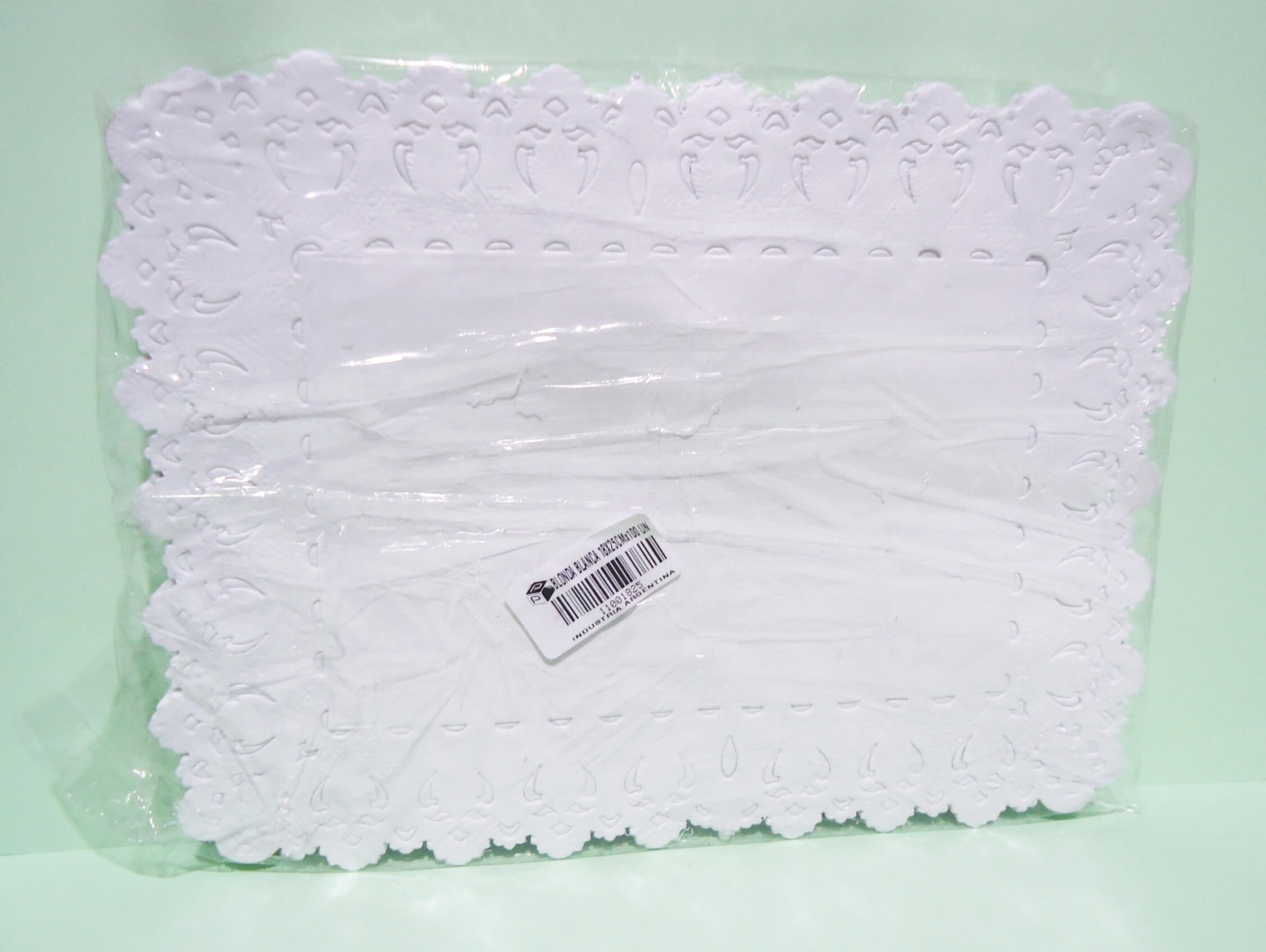 BLONDA CALADA BLANCA RECTAN 18x25 x100