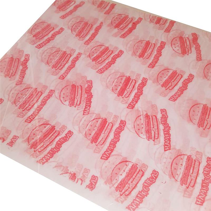PAPEL HAMBURGUESA x 1/2 ROJO(x120 HOJAS)