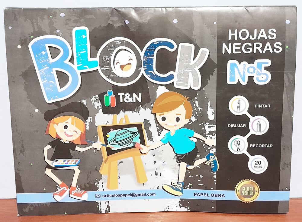 BLOCK DE DIBUJO NEGRO TYN X20HJ