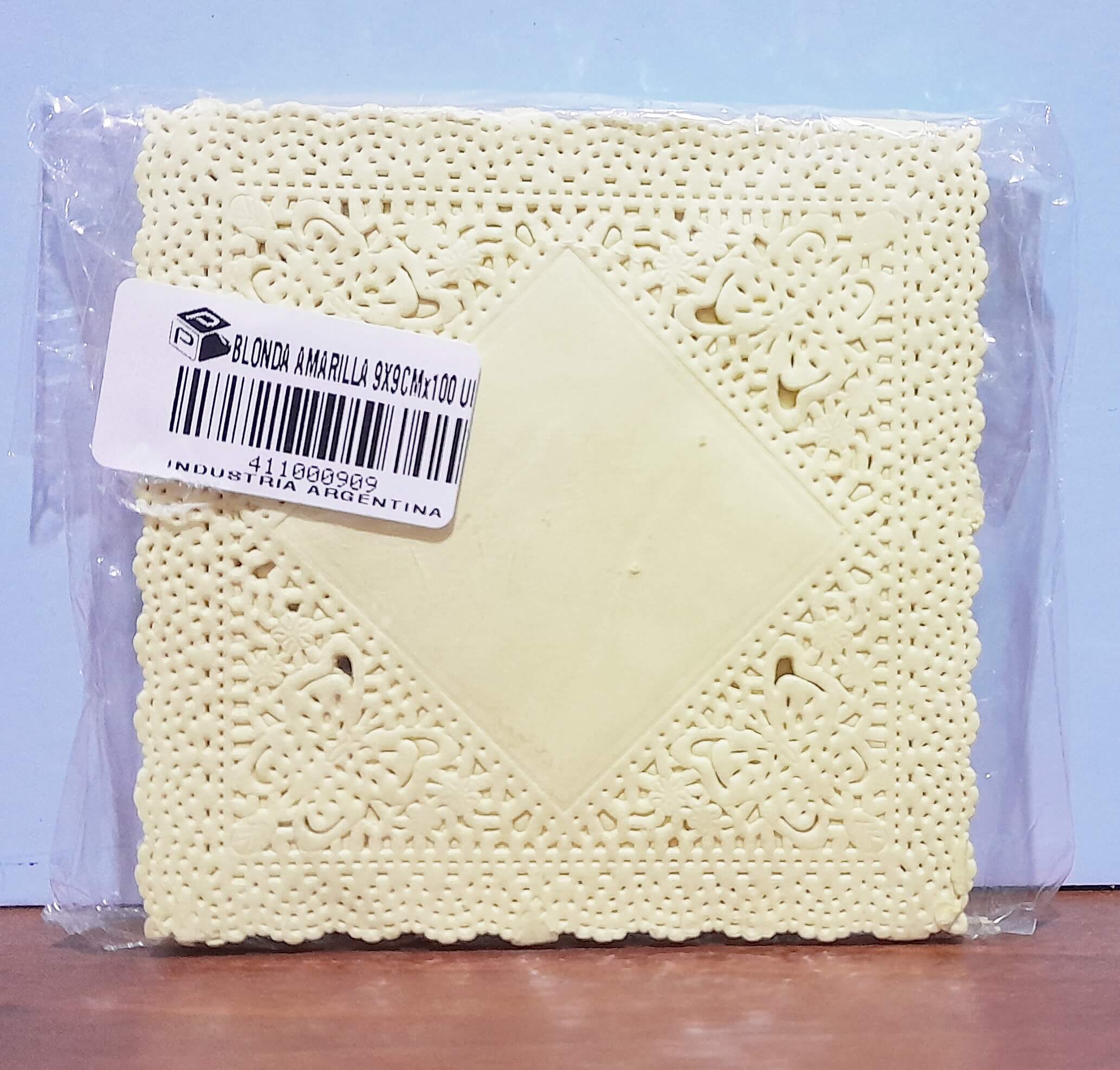 BLONDA CALADA COLOR 9x9 AMARILLO x100