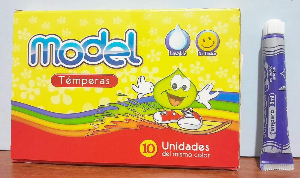 TEMPERA POMO x8ml. AZUL x10 MODEL