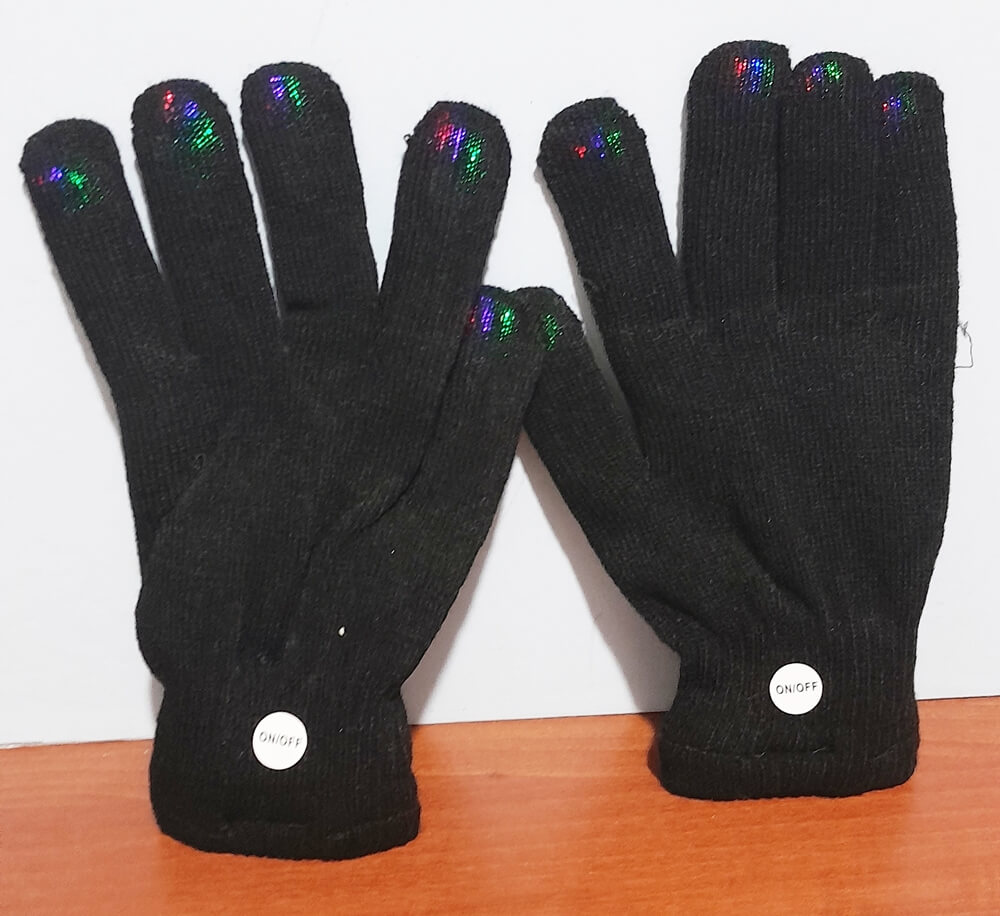 GUANTE LUMINOSO NEGRO