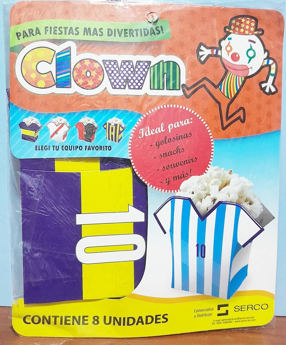 POCHOCLERA CLOWN BOCA x8