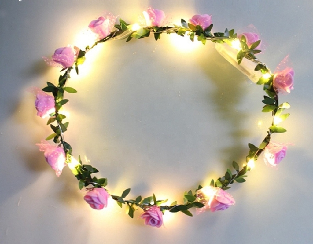 LUMINOSO LED CORONA ECO ROSA