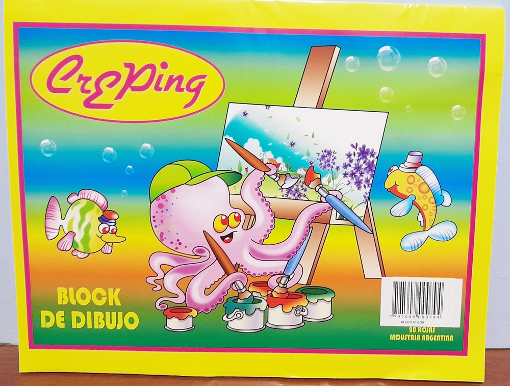BLOCK DE DIBUJO BLANCO CREPING X20HJS