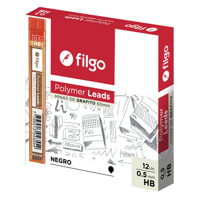 MINA 0,5 FILGO 2B CAJA X12