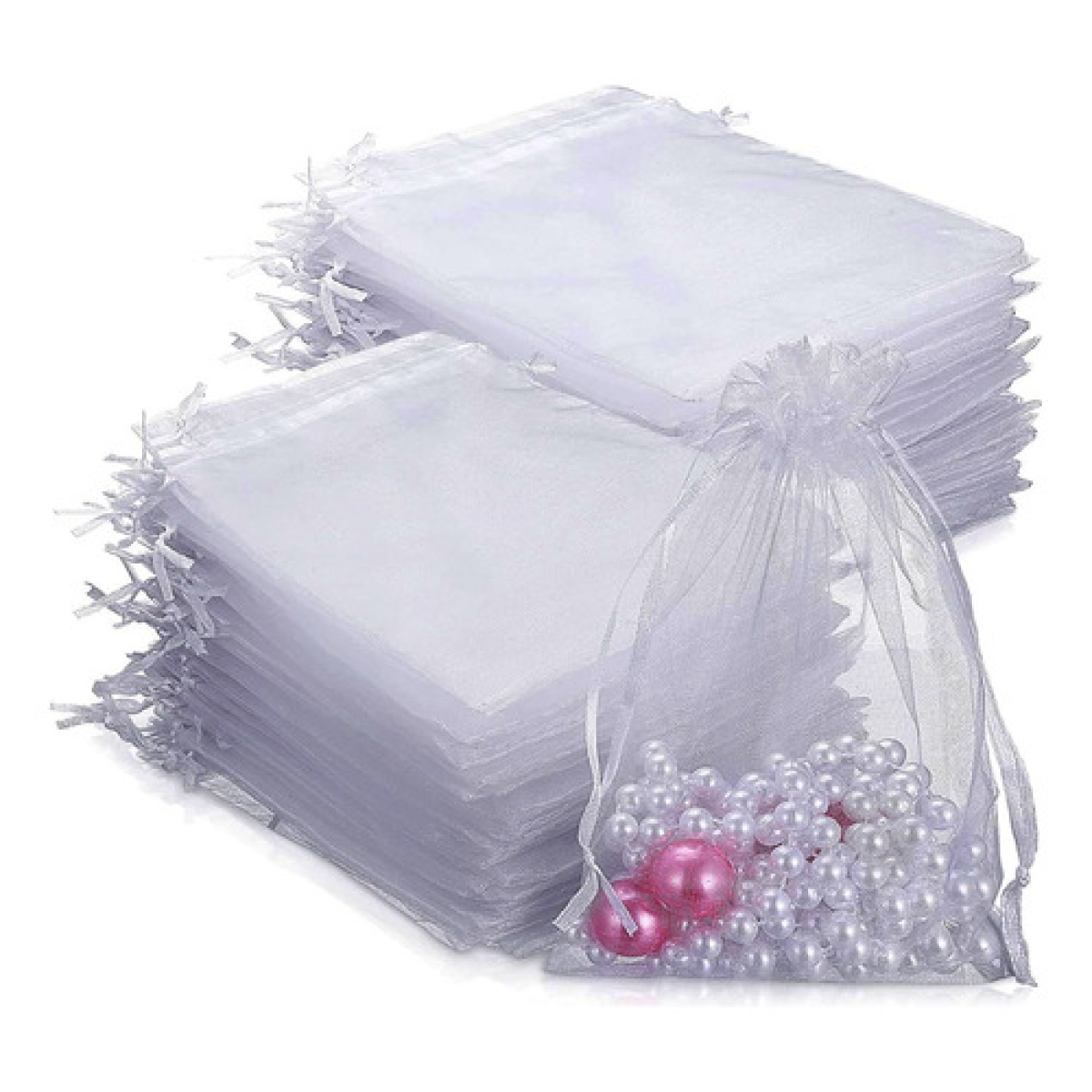 BOLSA DE ORGANZA 10x16 BLANCOx100 ECON