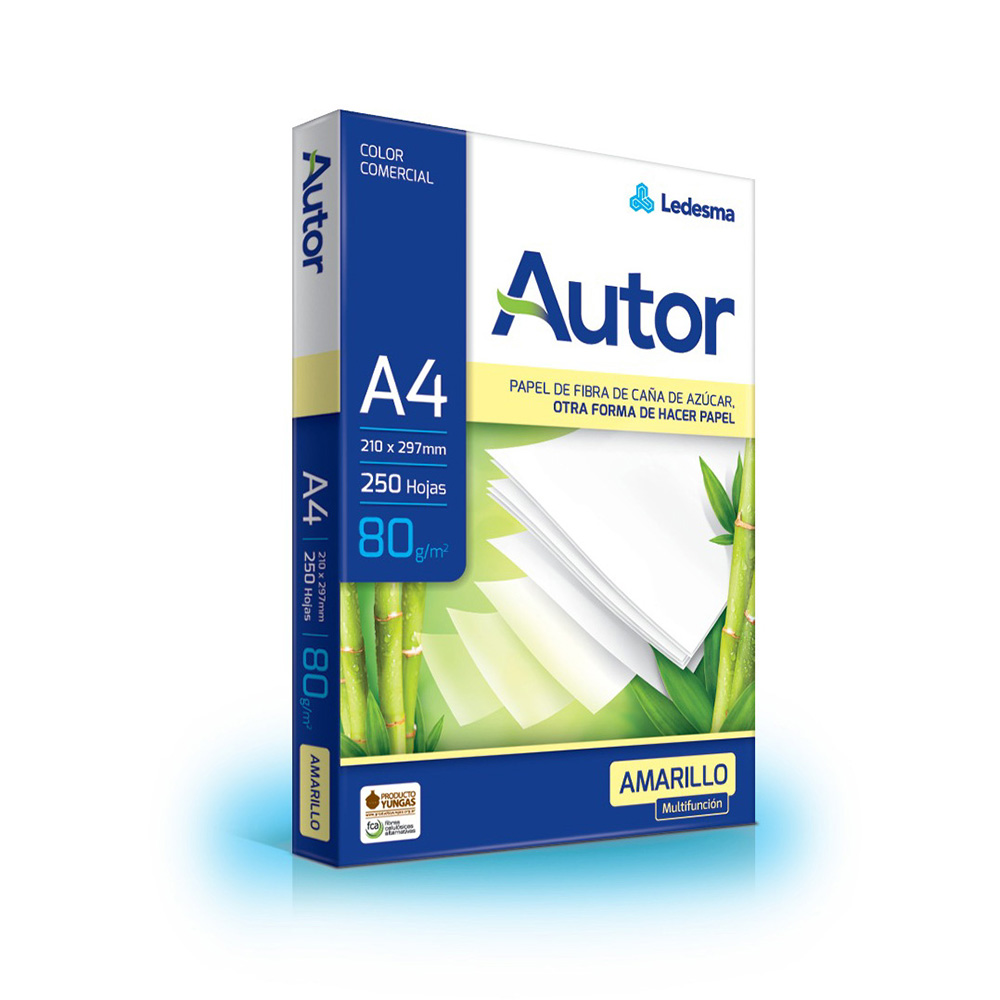 RESMA  80gr AUTOR A4 AMARILLO x250