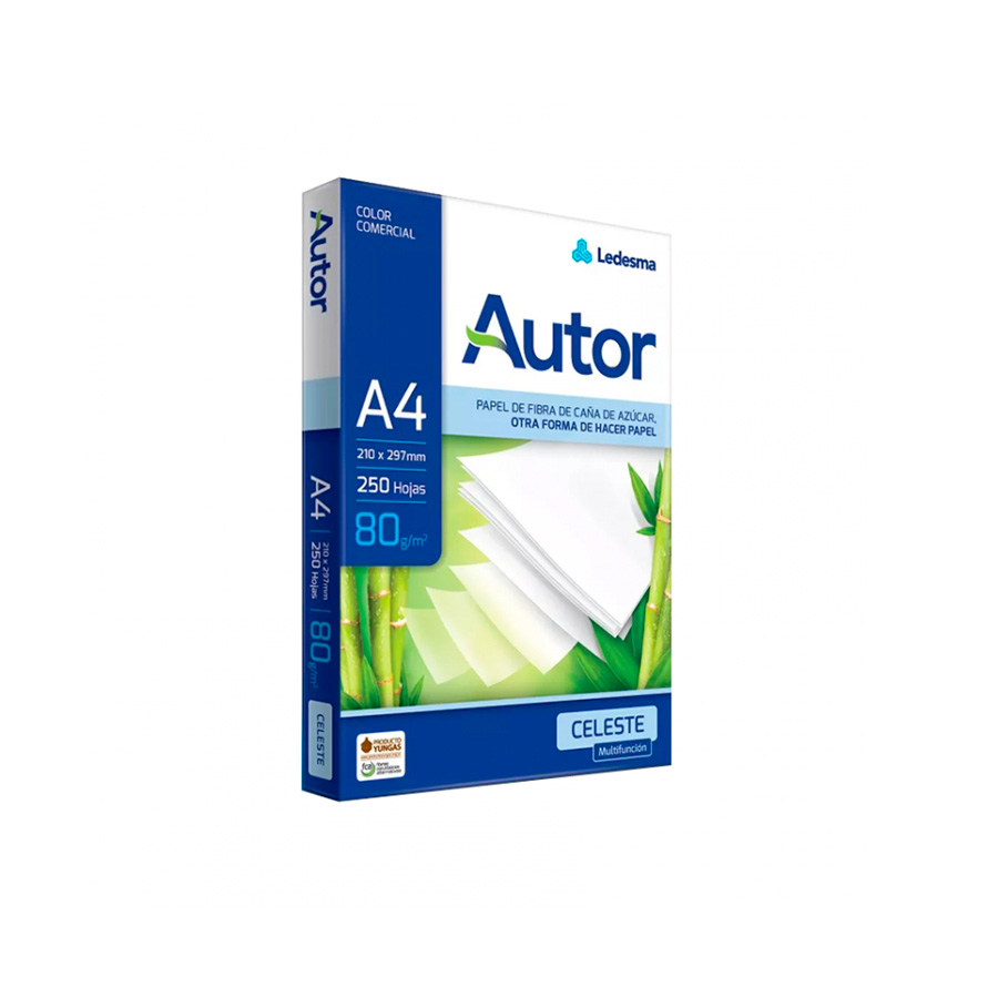 RESMA  80gr AUTOR A4 CELESTE x250