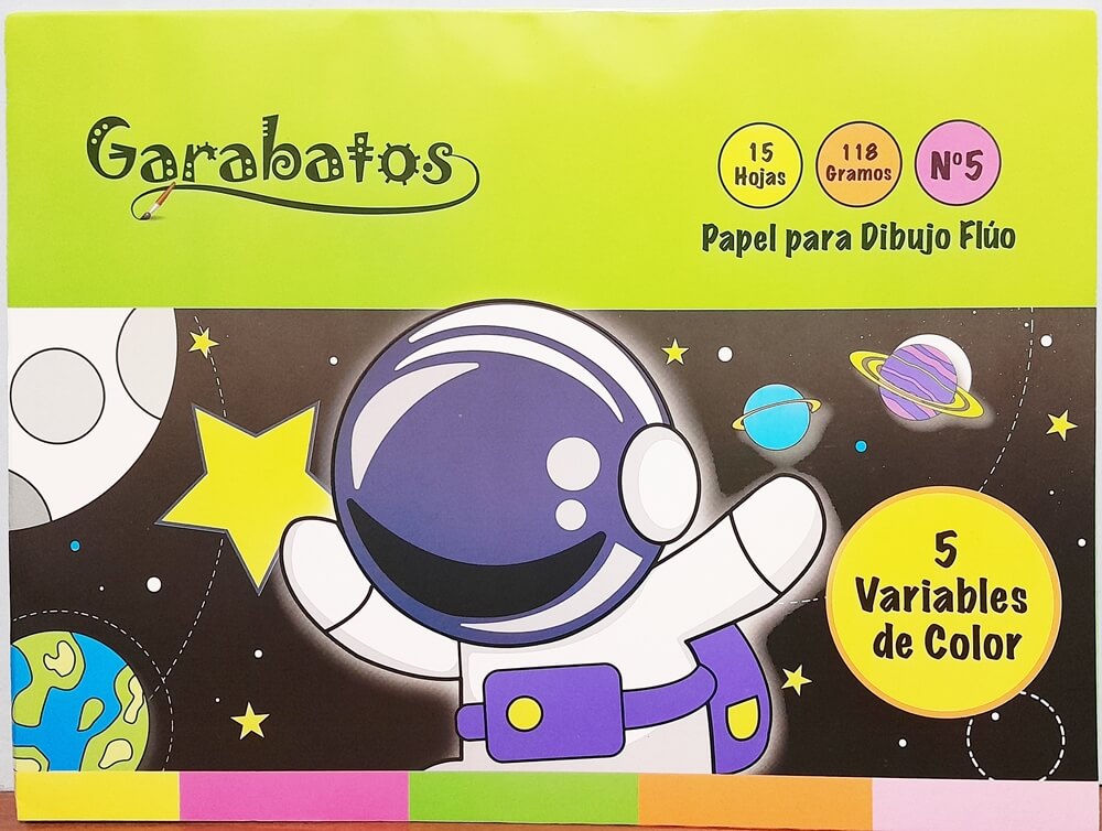 BLOCK DE DIBUJO FLUO GARABATO X15HS
