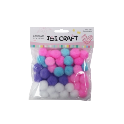 POMPON X50 IBICO 20MM PASTEL