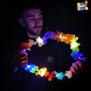 LUMINOSO LED COLLAR HAWAIANO PARTY S.
