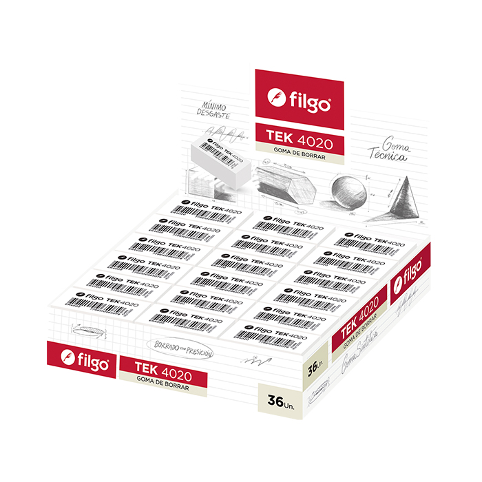 GOMA LAPIZ FILGO TECNICA  TEK4020 CAJX36
