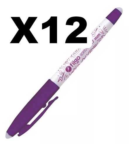 BOLIGRAFO BORRABLE FILGO X12 VIOLETA