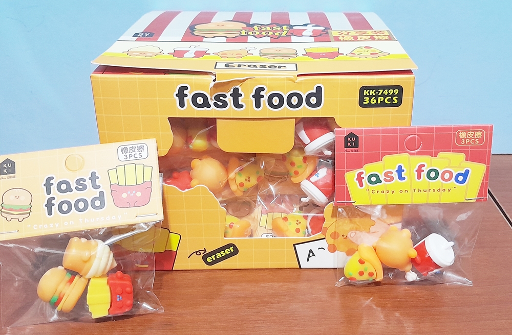 GOMA LAPIZ FORMITA FASTFOOD X3