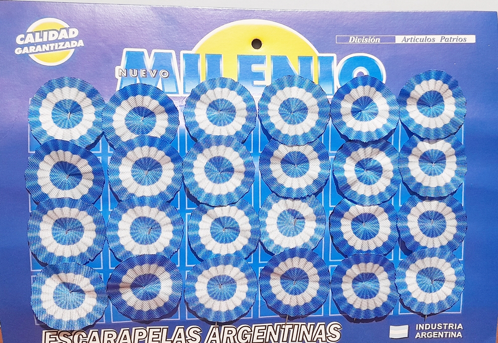 ESCARAPELA Nº135 REDONDA S/BOTON x 24