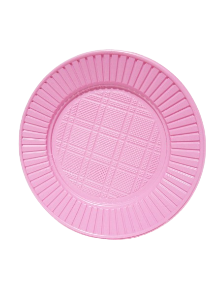 PLATO DESCARTABLE POSTRE ROSA x50