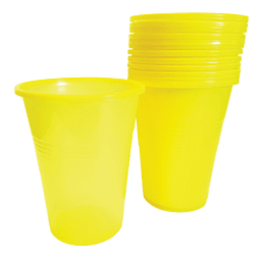 VASO 180 C.C. COLOR  AMARILLO x100