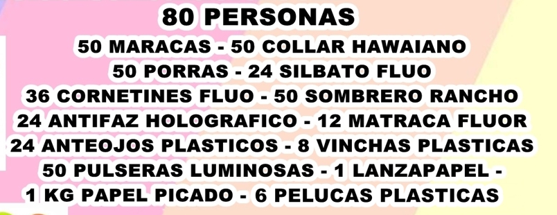 OFERTA CARIOCA 80 PERSONAS GDE.