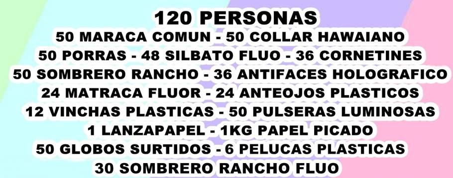 OFERTA CARIOCA 120 PERSONAS GDE