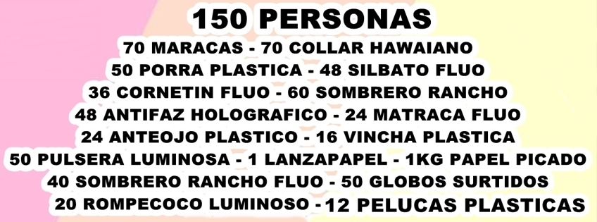 OFERTA CARIOCA 150 PERSONAS GDE.