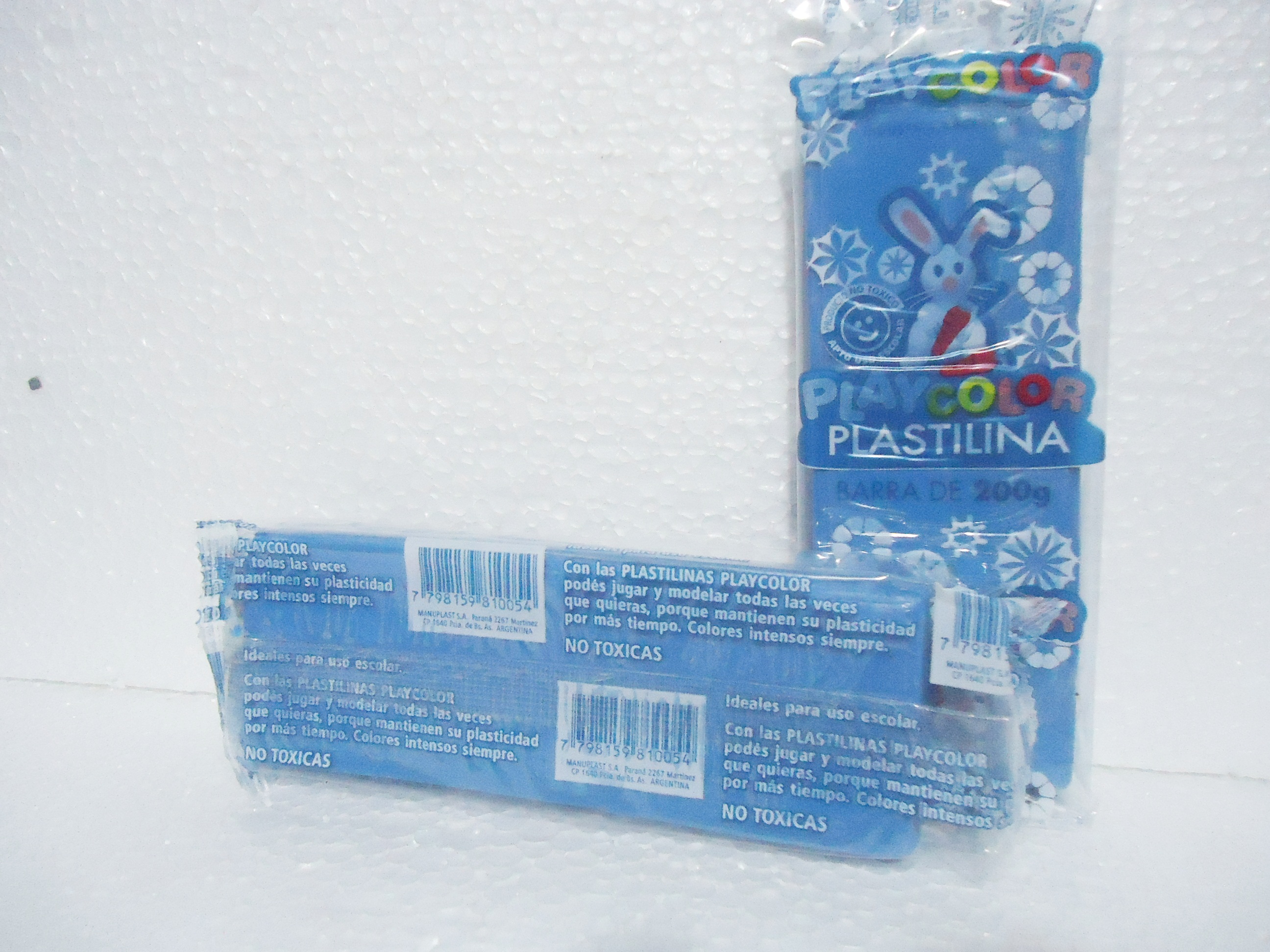 PLASTILINA PLAYCOLORx200gr CELESTE
