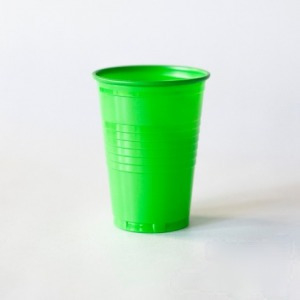 VASO 180 C.C. COLOR  VERDE MANZANA x100
