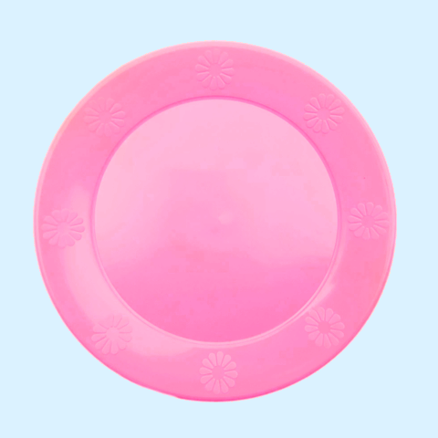 PLATO RIGIDO CHICO 17cm ROSA x10