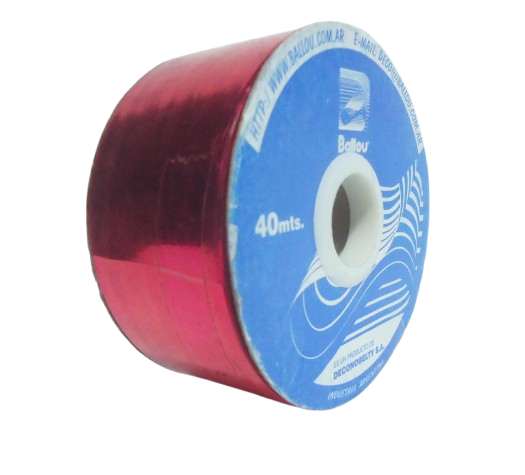 CINTA MOÑO  40x40  MET.ROJO