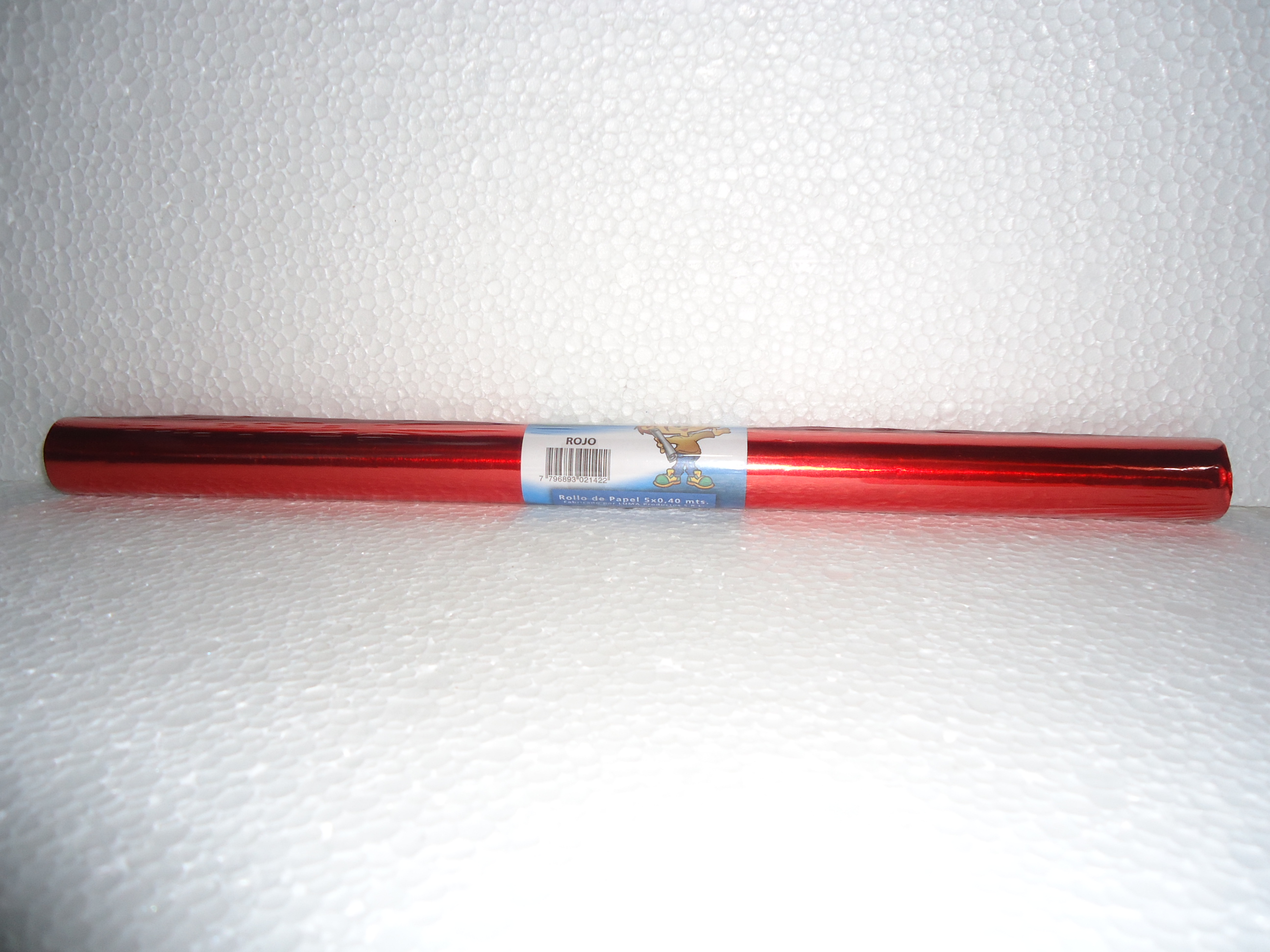 PAPEL GLACE EN ROLLO METAL.5mtsx40cm ROJ