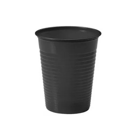 VASO 180 C.C. COLOR  NEGRO x100