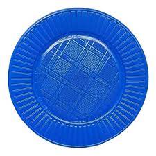 PLATO DESCARTABLE POSTRE AZUL x50