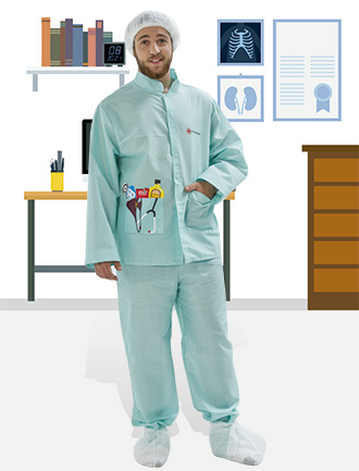 DISFRAZ CANDELA ADULTO MEDICO COMPLETO