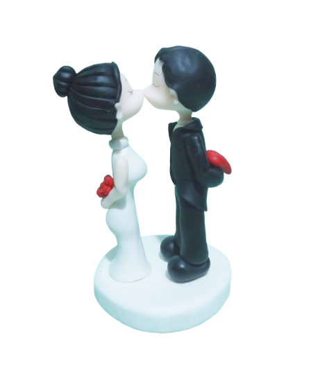 CENTRAL PORCELANA NOVIOS BESO CORAZON