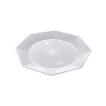 PLATO OCTOGONAL 23cm CRISTAL x10
