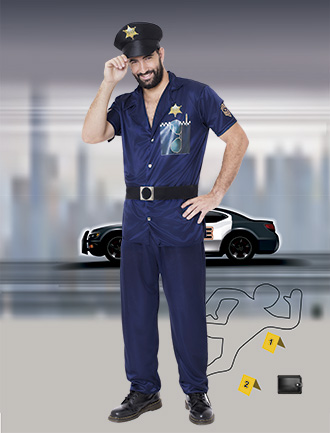DISFRAZ CANDELA ADULTO POLICIA HOMBRE