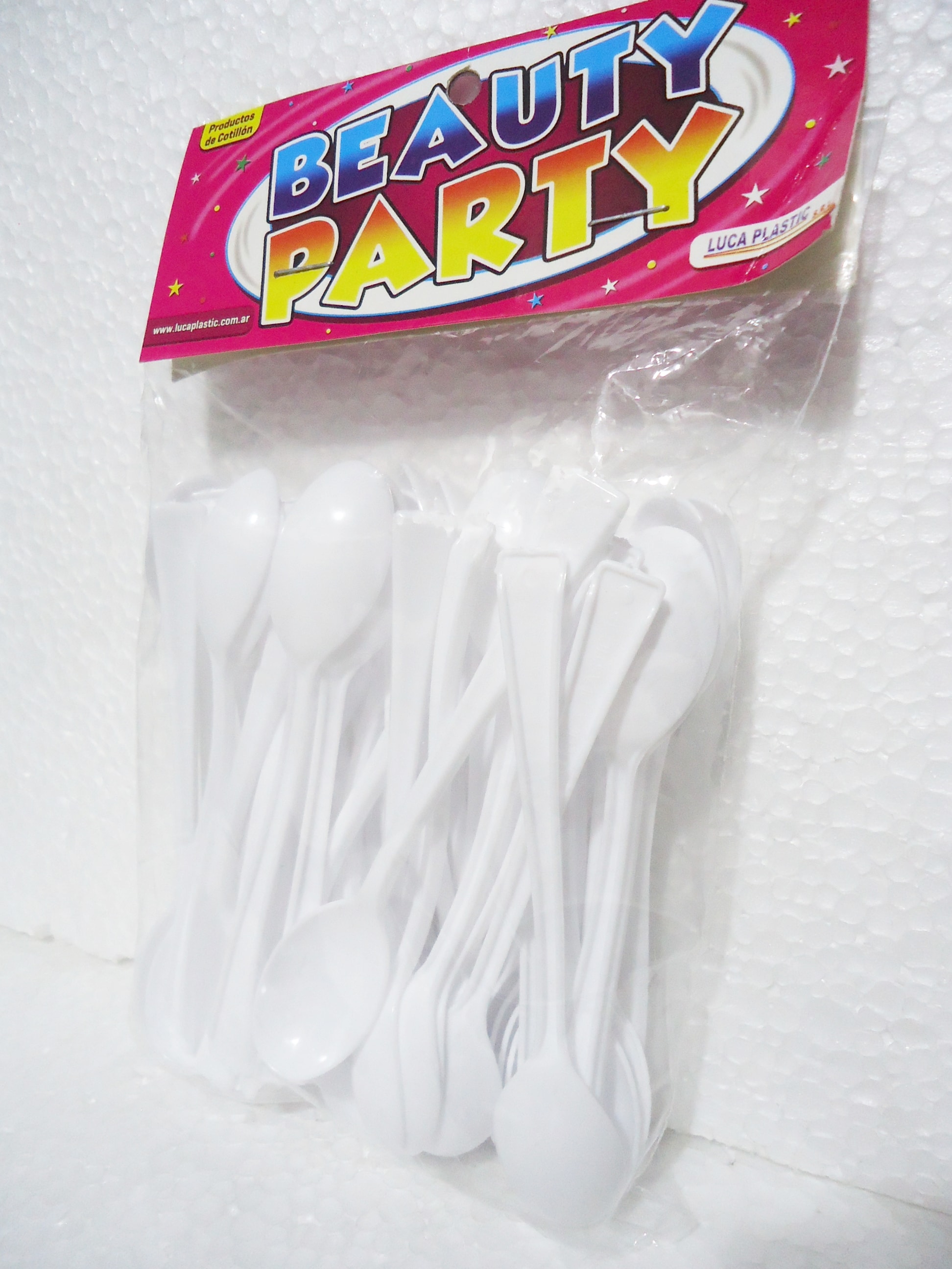 CUCHARA MINI BEAUTY PARTY BLANCO x50