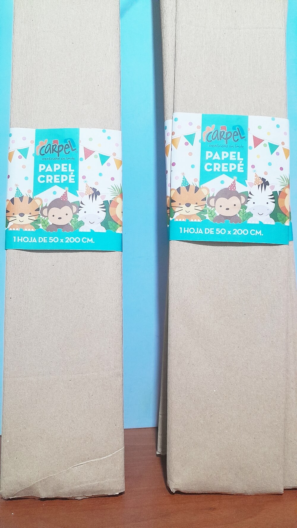 PAPEL CREPE MARRON CLARO